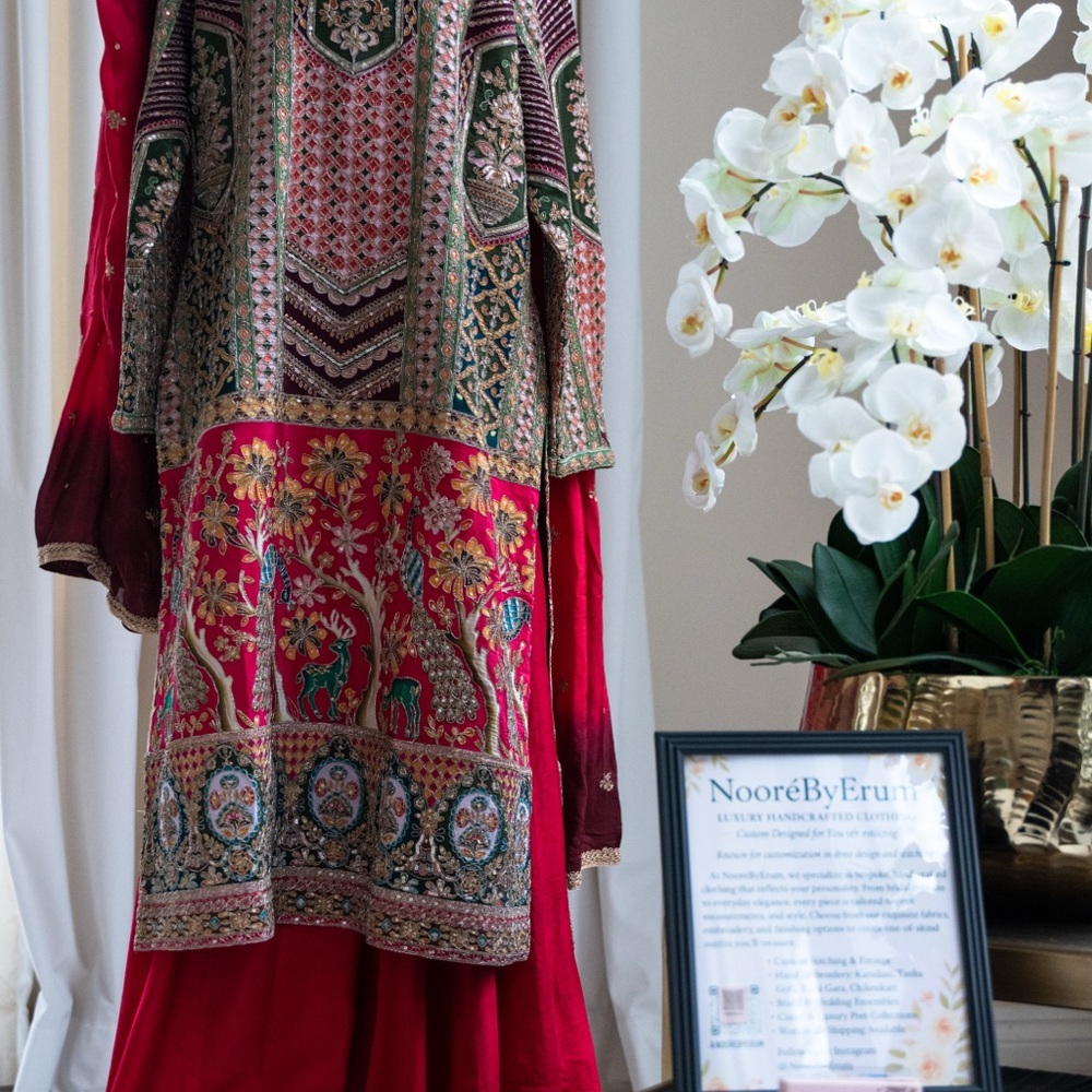 Elegant Multicolor Embroidered Dress